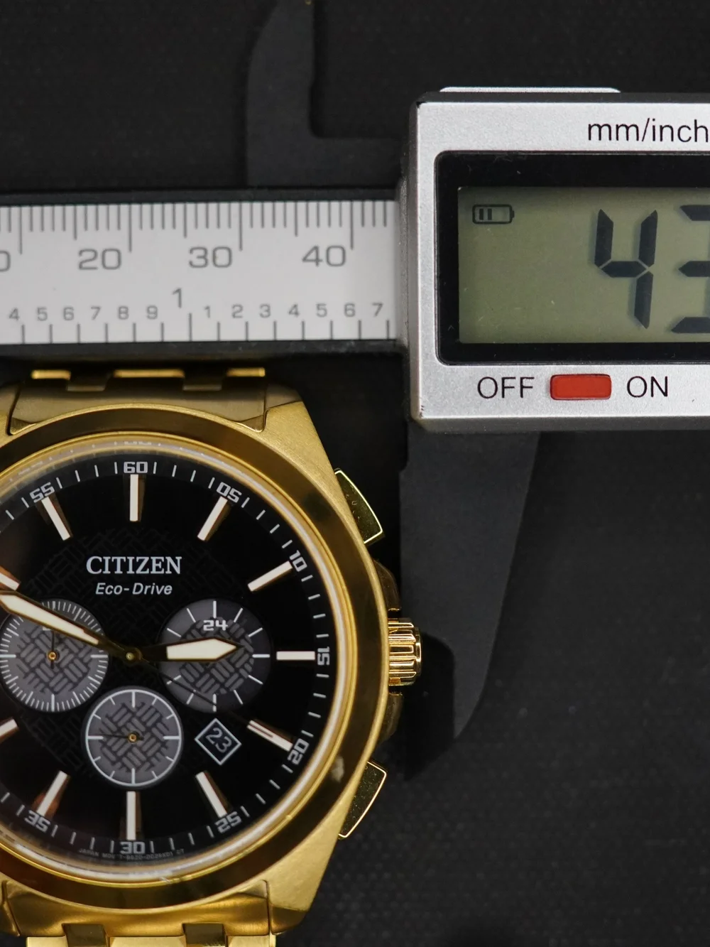 Citizen Eco-Drive Peyton CA4512-50E Gold Tone Chronograph Sapphire Watch